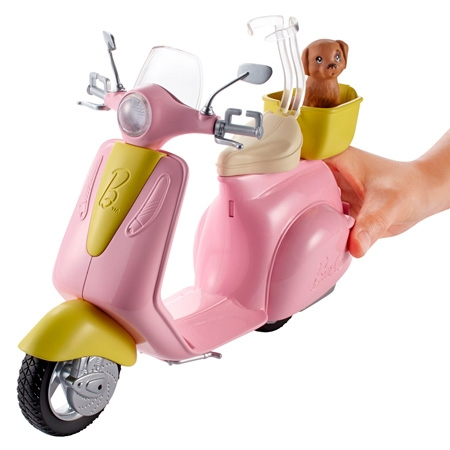 Barbie Mo-Ped Scooter med Docka & Hund