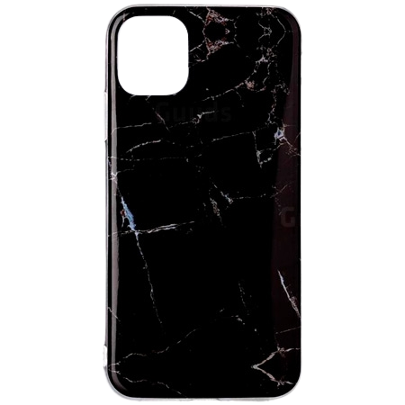 BasicPlus iPhone 12-skal - svart marmor