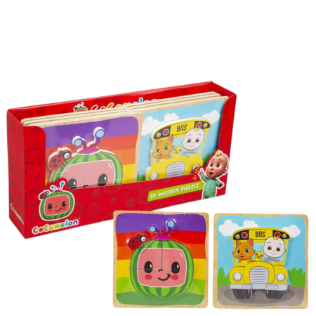 CoComelon 3D Träpussel Assorterad – 2 st