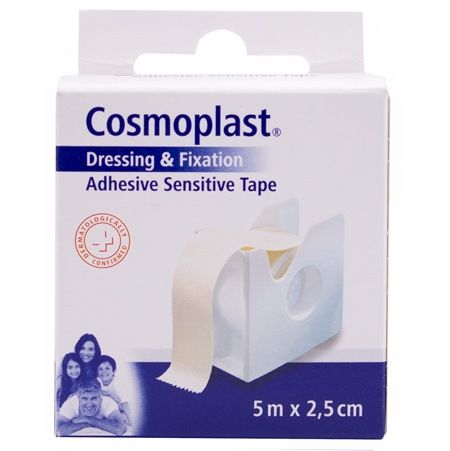 Cosmoplast förband och fixering - självhäftande, känslig tejp - 5m