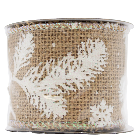 Decoris Dekorationsband Natur - Snö & Gran