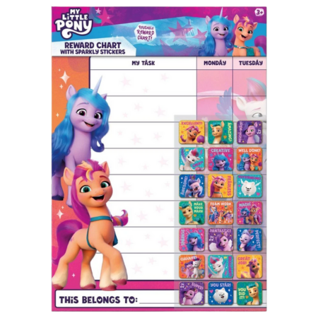 My Little Pony Reward Chart with Sparkly Stickers
