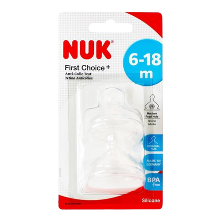 NUK First Choice 6–18M Medium Silikon Dinapp – 2 st