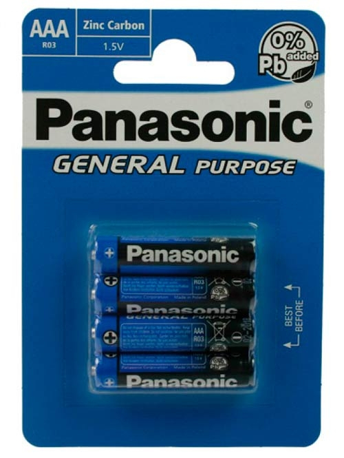 Panasonic R03 4xAAA-batterier