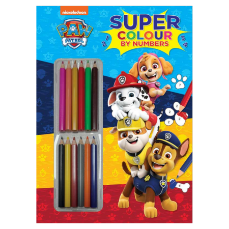 PAW Patrol Super Färglägg efter Nummer Bok