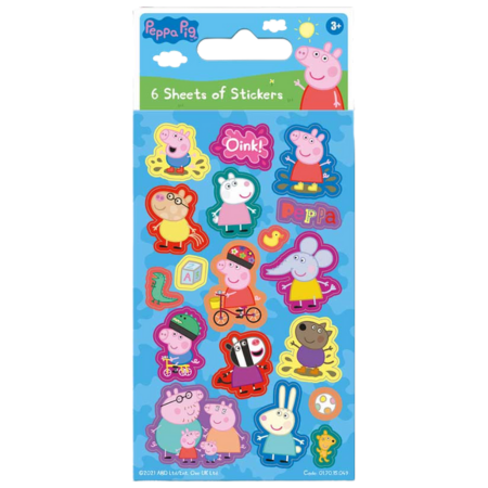 Peppa Pig Blue Party Stickers – 6 st