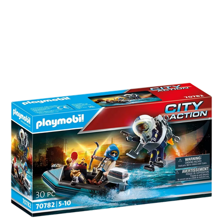 Playmobil City Action Polis Jet Pack med Båt