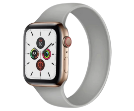 Apple Watch 42/44 mm Silikonarmband Grå