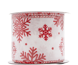 Decoris dekorativt band - snöflingor