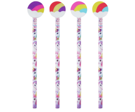 Fun Stationery Unicorn Blyertspenna med Suddgummi-Topp