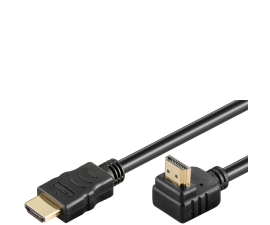 Goobay Höghastighets HDMI 90°-kabel med Ethernet - 0 5 m