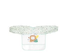 Kikka Boo Eva Långärmad Haklapp med Uppsamlare - Savanna Mint - 3 st