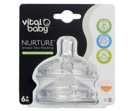 Vital Baby Nurture Fast Flow Flasknipplar - 2 st
