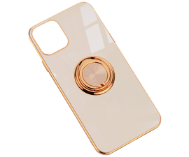 Hybridfodral med ringhållare iPhone 13 Pro Vit