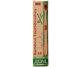XOC Mjuka tandborstar av bambu - 3 st